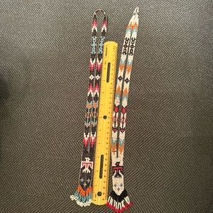Set of 2 Native American Souvenir seed bead necklaces